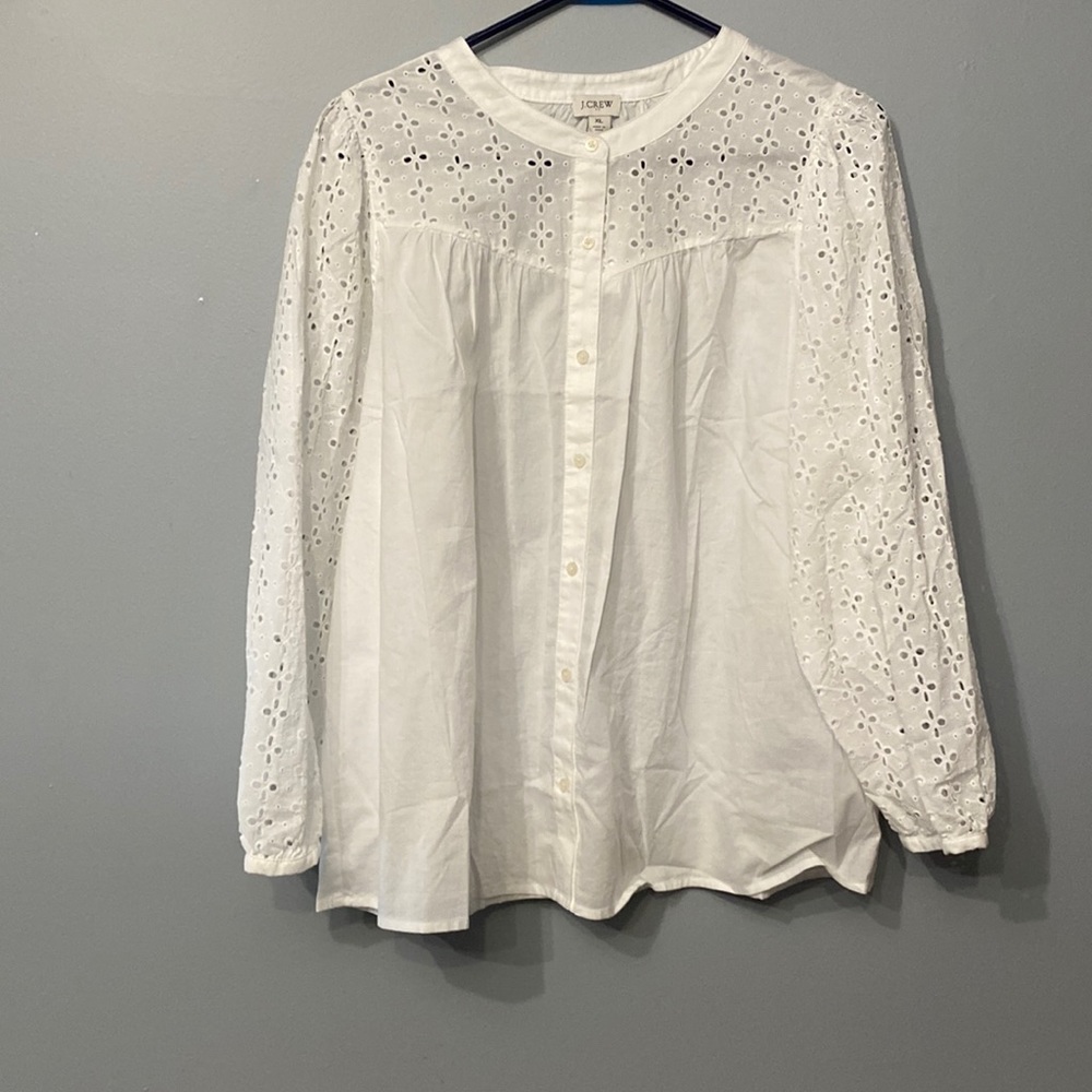 J.Crew Button front top Size XL